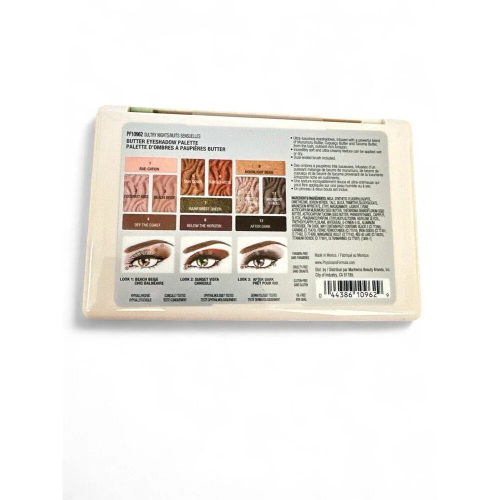 New Physicians Formula Butter Eyeshadow Sultry Nights Makeup Palette 12 Shades
